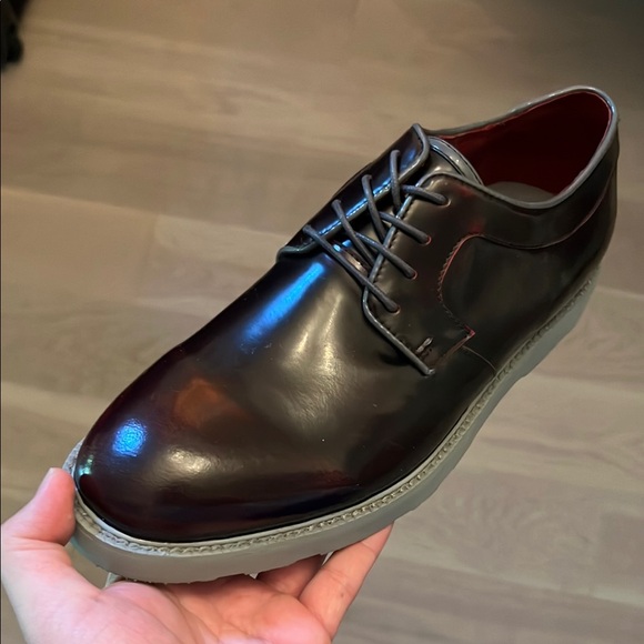 Aldo Black Leather Oxford Shoes Sleek Formal Design - Picture 1 of 7
